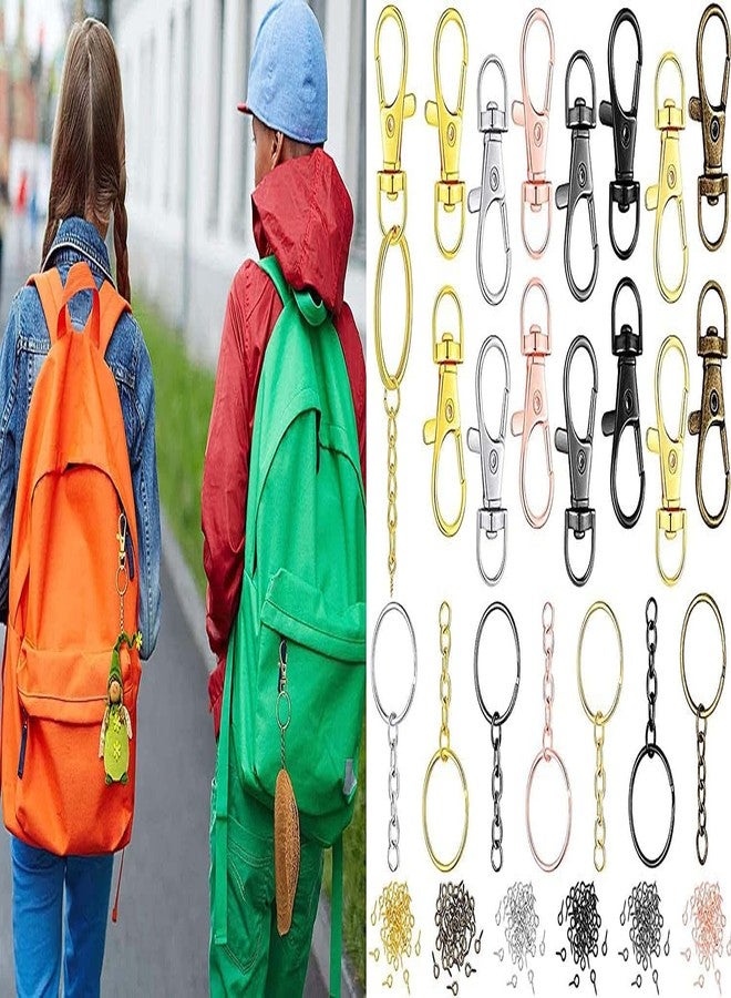 DIY Crafts (25 Pcs, 25mm AntiqueSilver) Swivel Snap Hooks with Keychain Rings Set Includes Swivel Snap Clasps in Choice Colors & Keychain Rings with Open Jump Rings in Colors and Screw Eye Pins - Image 5